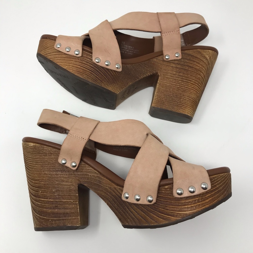 Kork-Ease Studded Chunky Wedge Heels (Bin: SE7)